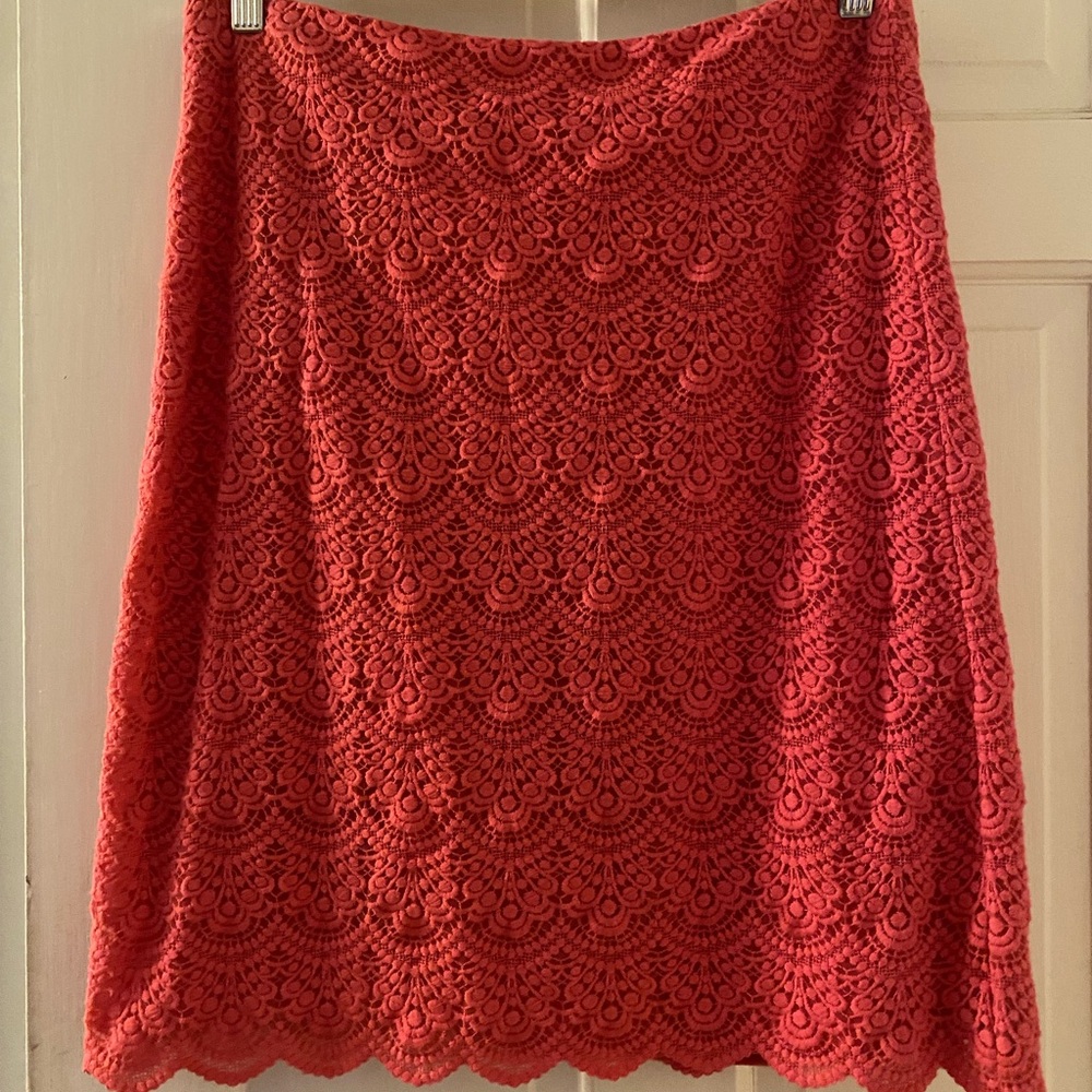 Barbie pink lined crochet miniskirt